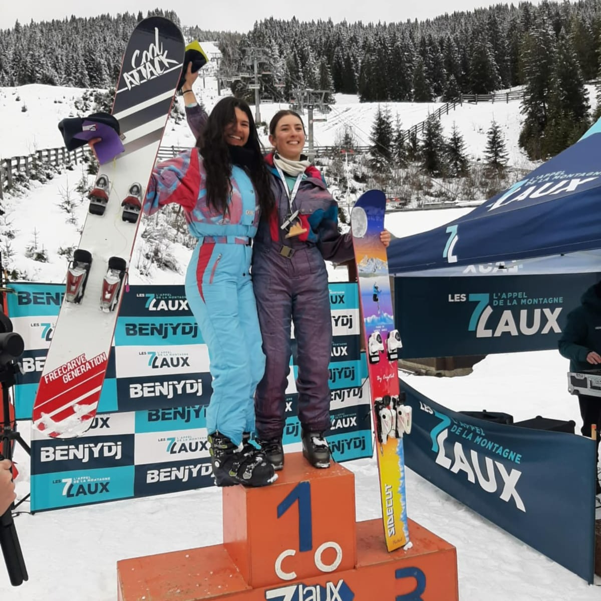 Publication Instagram du 27 janvier 2025 : Monoski Trophy women overall podium (race +style): 1. Crystal Rebuffet 2. Vina Maitre Congratulation to all pa…