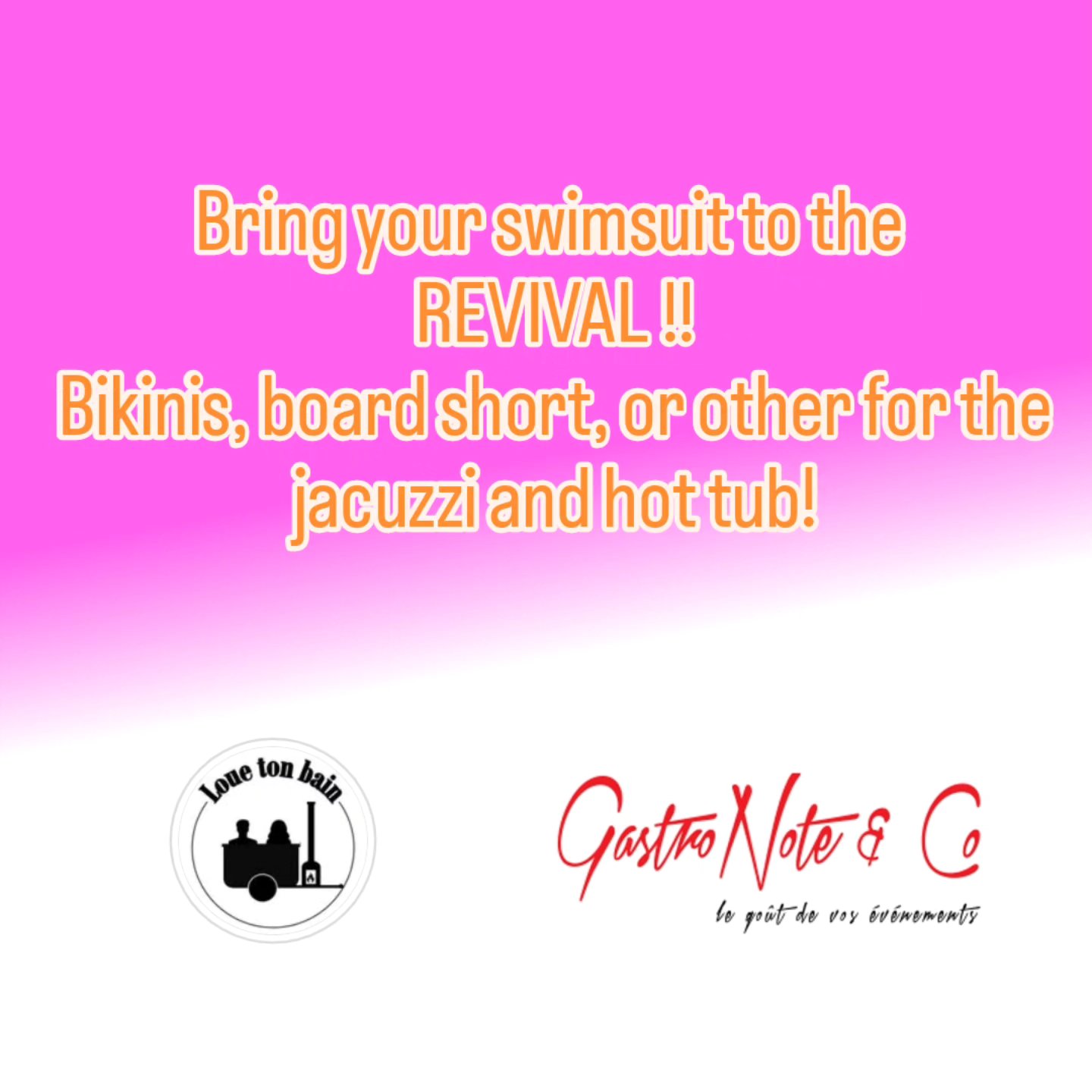 Publication Instagram du 12 mars 2025 : Bring your swimsuit to the REVIVAL!!! There will be a jacuzzi, hot tub and fresh snow!! #monoski #monoskiingis…