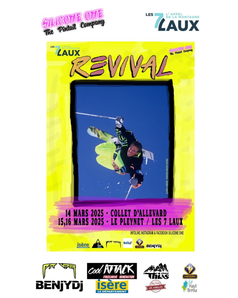 Publication Instagram du 6 mars 2025 : Le Programme REVIVAL 2025 The biggest Retro-Riding event of the French Alps - 80's style and Fun is mandatory!… (photo 3 sur 3)