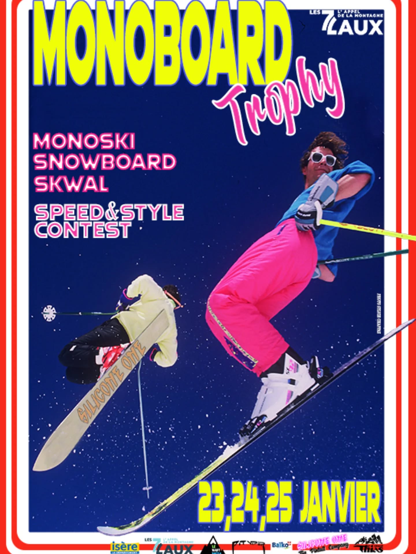 Publication Instagram du 25 décembre 2025 : Save the date 23, 24, 25 January 2026 for the Mono board Trophy in @les7laux - Le Pleynet! A speed and style c…
