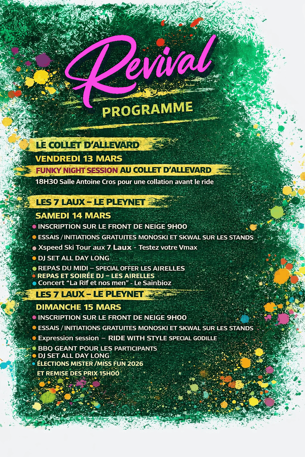 Ce Weekend c&rsquo;est REVIVAL !!!